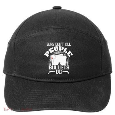 Guns Don't Kill People - Bullets Do - Novelty Poker 7-Panel Snapback Hat