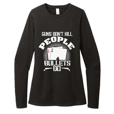 Guns Don't Kill People - Bullets Do - Novelty Poker Womens CVC Long Sleeve Shirt