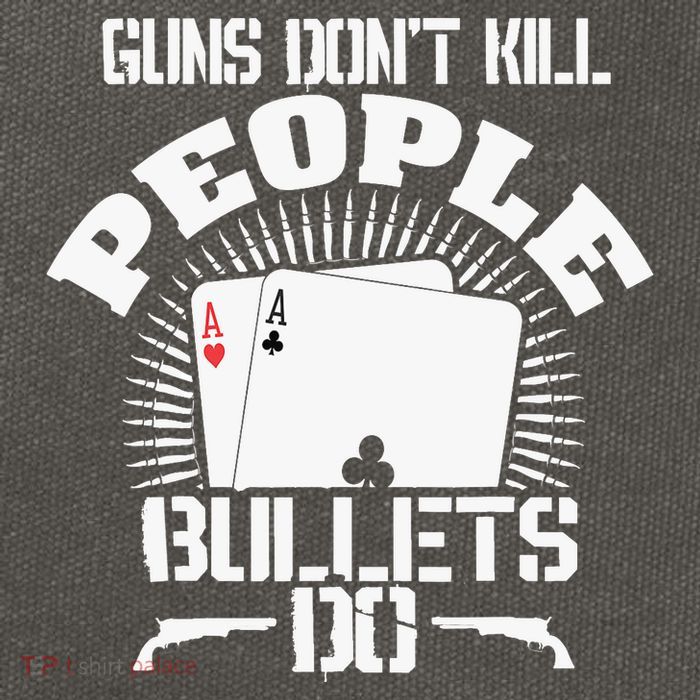 Guns Don't Kill People - Bullets Do - Novelty Poker Cotton Canvas Backpack