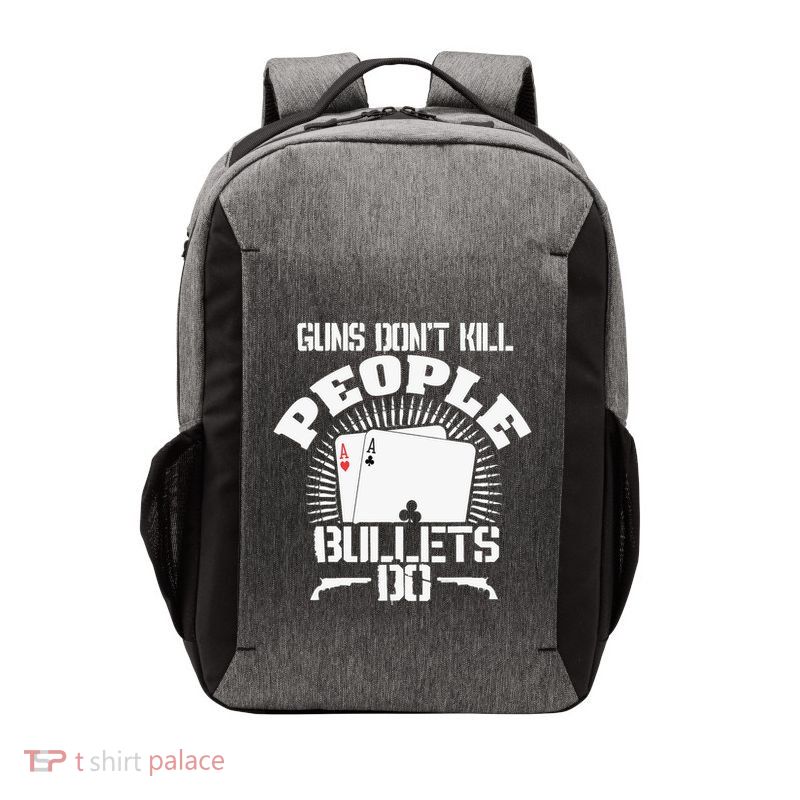 Guns Don't Kill People - Bullets Do - Novelty Poker Vector Backpack