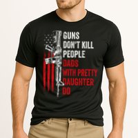 Guns Don't Kill People Dads With Pretty Daughters Humor Dad Gift Cooling Performance Crew T-Shirt