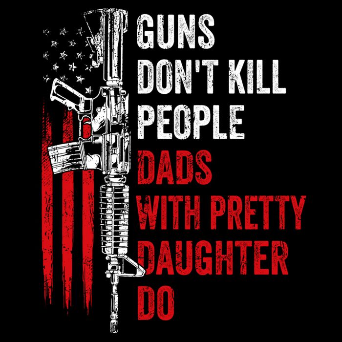 Guns Don't Kill People Dads With Pretty Daughters Humor Dad Gift Cooling Performance Crew T-Shirt