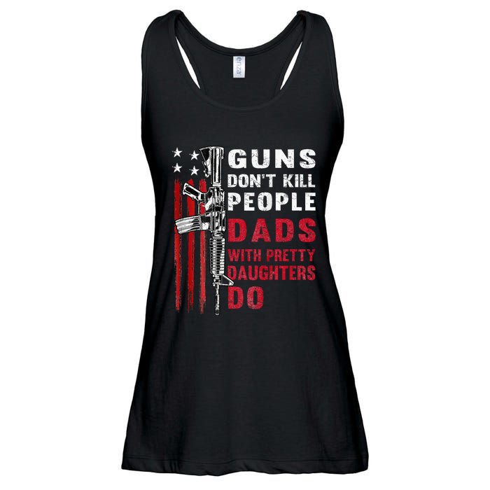 Guns DonT Kill People Dads With Pretty Daughters Ladies Essential Flowy Tank