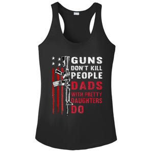 Guns DonT Kill People Dads With Pretty Daughters Ladies PosiCharge Competitor Racerback Tank