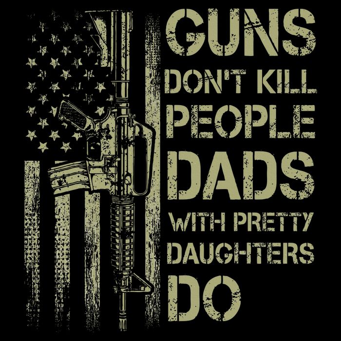 Guns DonT Kill People Dads With Pretty Daughters Humor Dad Flexfit Unipanel Trucker Cap