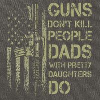 Guns DonT Kill People Dads With Pretty Daughters Humor Dad Cotton Canvas Backpack