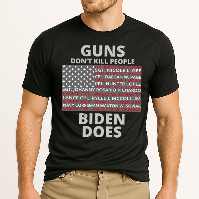 Guns Don't Kill People Biden Does 13 American Heroes Cooling Performance Crew T-Shirt