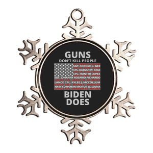 Guns Don't Kill People Biden Does 13 American Heroes Metallic Star Ornament