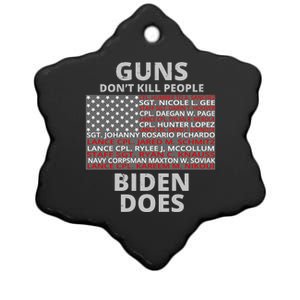 Guns Don't Kill People Biden Does 13 American Heroes Ceramic Star Ornament