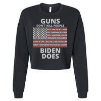 Guns Don't Kill People Biden Does 13 American Heroes Cropped Pullover Crew