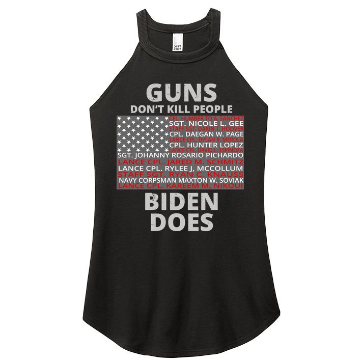 Guns Don't Kill People Biden Does 13 American Heroes Women's Perfect Tri Rocker Tank