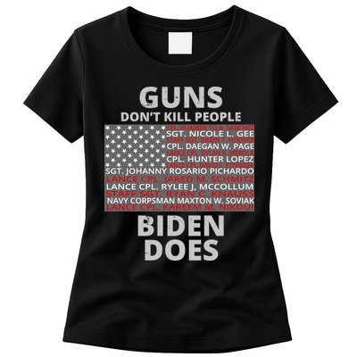 Guns Don't Kill People Biden Does 13 American Heroes Womens T-Shirt