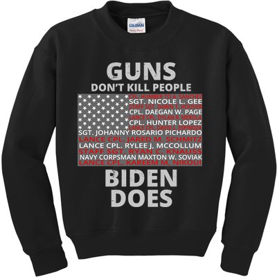 Guns Don't Kill People Biden Does 13 American Heroes Kids Sweatshirt