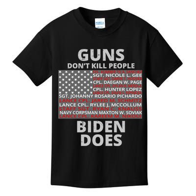 Guns Don't Kill People Biden Does 13 American Heroes Kids T-Shirt