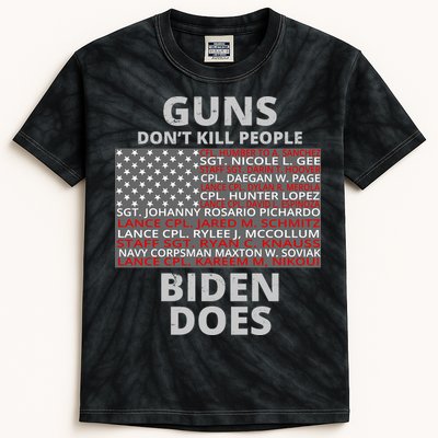 Guns Don't Kill People Biden Does 13 American Heroes Kids Tie-Dye T-Shirt