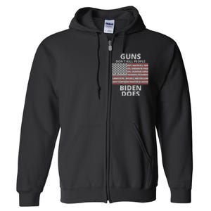 Guns Don't Kill People Biden Does 13 American Heroes Full Zip Hoodie