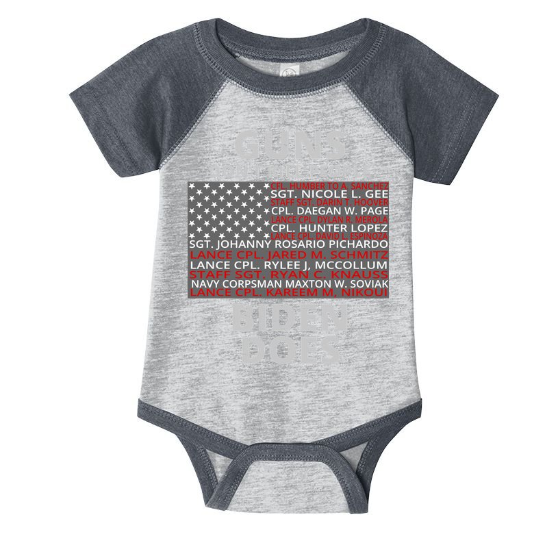 Guns Don't Kill People Biden Does 13 American Heroes Infant Baby Jersey Bodysuit