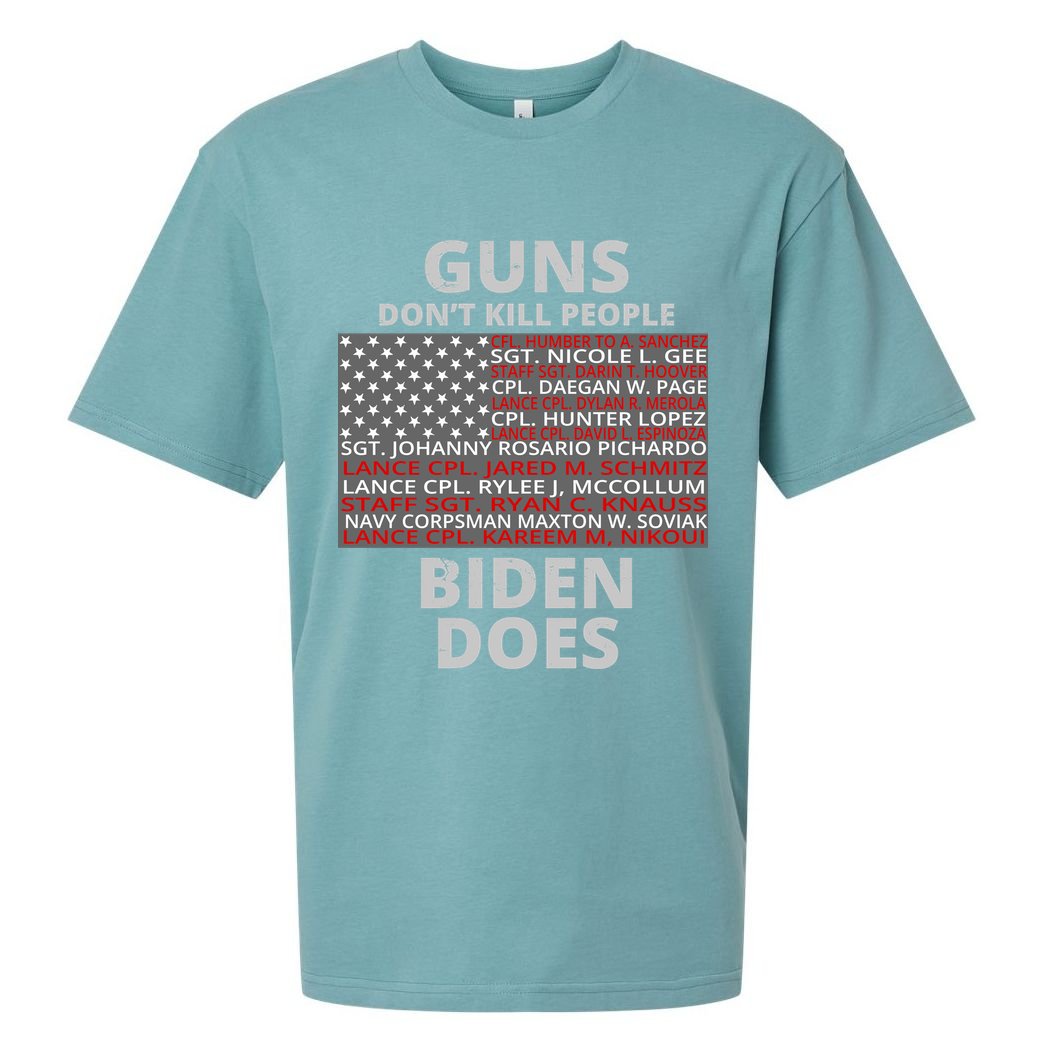 Guns Don't Kill People Biden Does 13 American Heroes Sueded Cloud Jersey T-Shirt