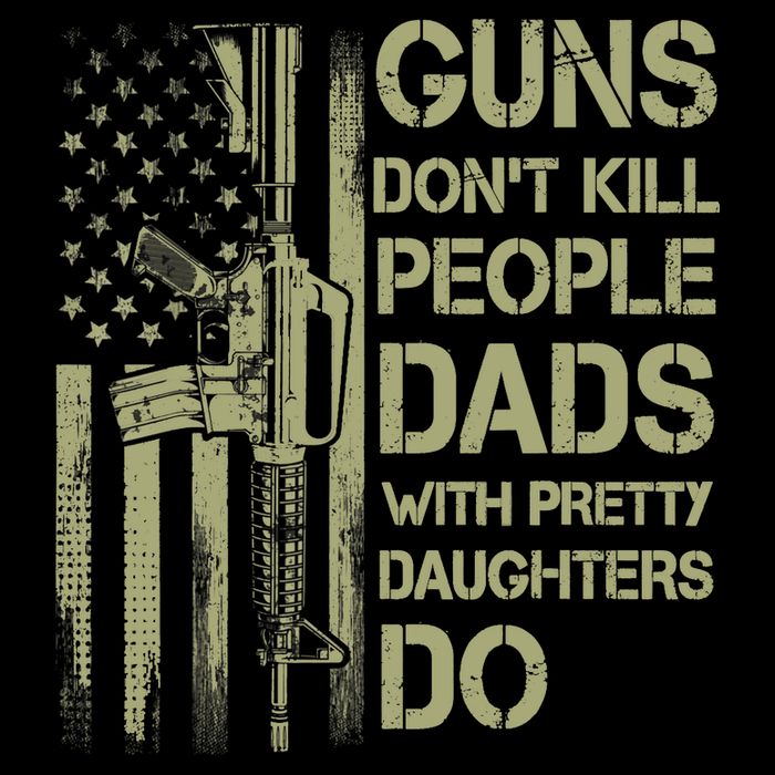 Guns Don't Kill People Dads With Pretty Daughters Humor Dad Flexfit Unipanel Trucker Cap