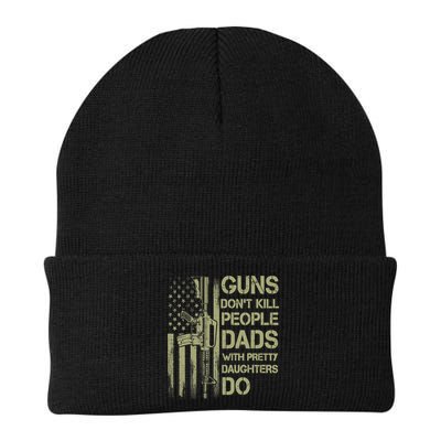Guns Don't Kill People Dads With Pretty Daughters Humor Dad Beanie