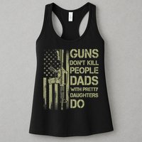 Guns Don't Kill People Dads With Pretty Daughters Humor Dad Womens Tank Top