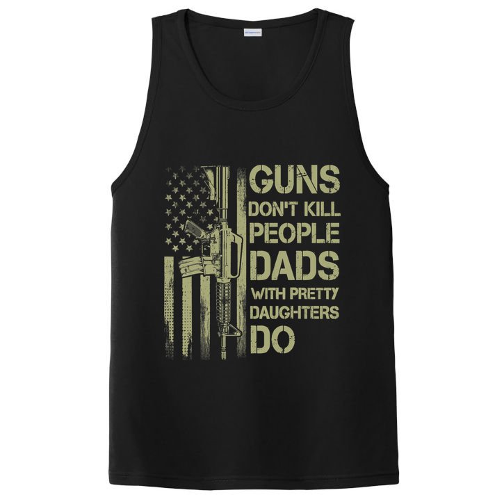 Guns Don't Kill People Dads With Pretty Daughters Humor Dad PosiCharge Competitor Tank
