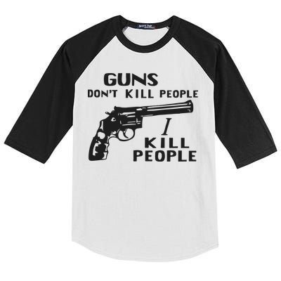 Guns Don’T Kill People I Kill People Kids Colorblock Raglan Jersey