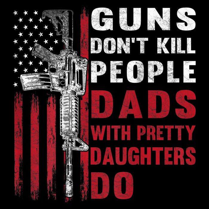 Guns Don't Kill People Dads With Pretty Daughters Do Pom Pom 12in Knit Beanie