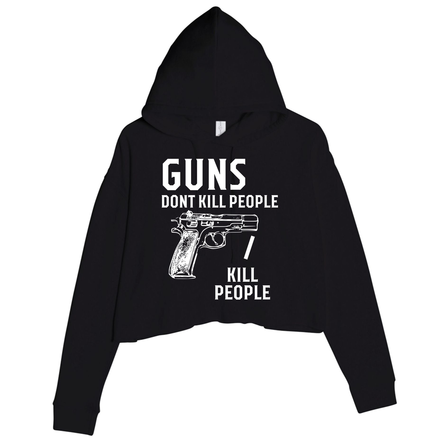 Guns Dont Kill People I Do Crop Fleece Hoodie