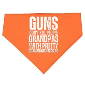 Guns Dont Kill People Grandpas With Pretty GrandDaughters Do USA-Made Doggie Bandana