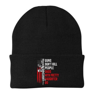 Guns Dont Kill People Dads With Pretty Daughters Humor Dad Gift Beanie