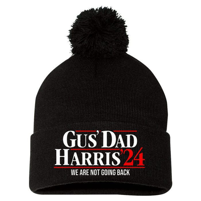 Gus Dad Kamala Harris Waltz Tim Walz We Are Not Going Back Pom Pom 12in Knit Beanie