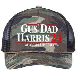 Gus Dad Kamala Harris Waltz Tim Walz We Are Not Going Back Retro Rope Trucker Hat Cap