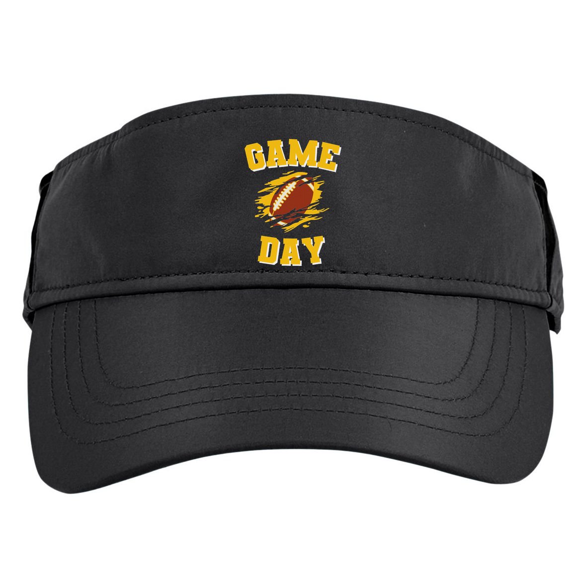 Game Day Kick Off Football Black And Yellow Team Fan Adult Drive Performance Visor
