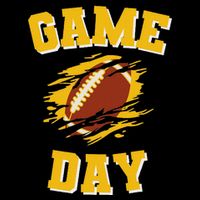Game Day Kick Off Football Black And Yellow Team Fan Drawstring Bag