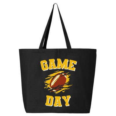 Game Day Kick Off Football Black And Yellow Team Fan 25L Jumbo Tote