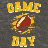 Game Day Kick Off Football Black And Yellow Team Fan Cotton Canvas Backpack