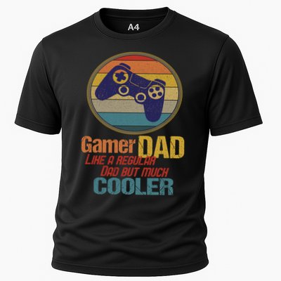 Gaming Dad Like A Regular Dad But Way Cooler Vintage Gamer Gift Performance Shirt
