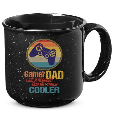 Gaming Dad Like A Regular Dad But Way Cooler Vintage Gamer Gift 15oz Campfire Ceramic Mug