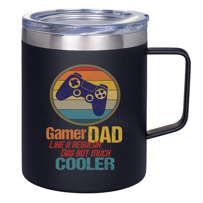 Gaming Dad Like A Regular Dad But Way Cooler Vintage Gamer Gift 12oz Stainless Steel Coffee Mug