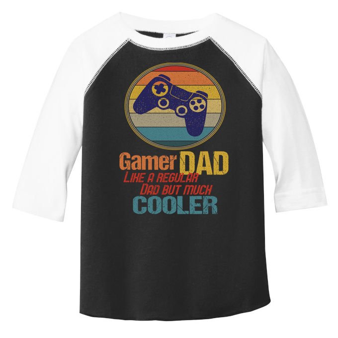 Gaming Dad Like A Regular Dad But Way Cooler Vintage Gamer Gift Toddler Fine Jersey T-Shirt