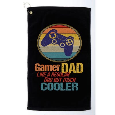 Gaming Dad Like A Regular Dad But Way Cooler Vintage Gamer Gift Golf Towel