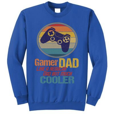 Gaming Dad Like A Regular Dad But Way Cooler Vintage Gamer Gift Sweatshirt