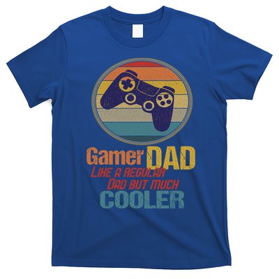 Gaming Dad Like A Regular Dad But Way Cooler Vintage Gamer Gift T-Shirt