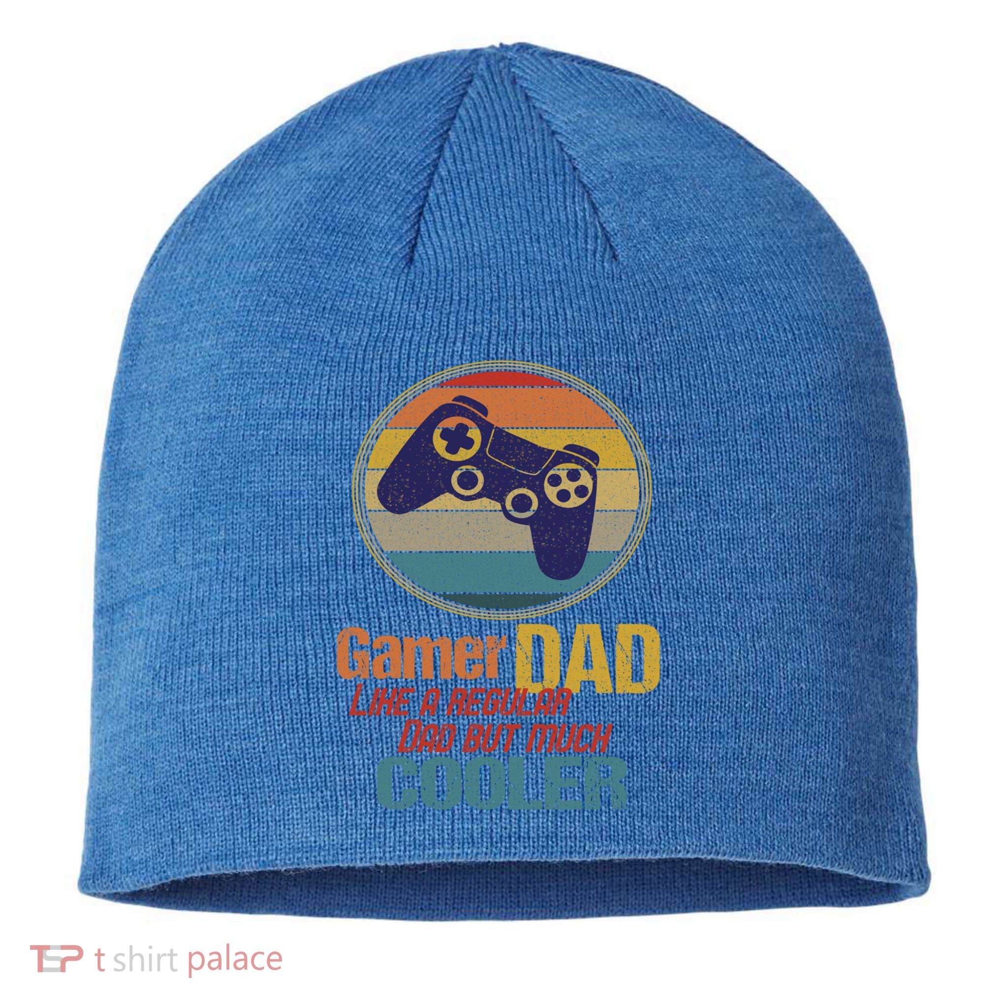 Gaming Dad Like A Regular Dad But Way Cooler Vintage Gamer Gift Sustainable Beanie