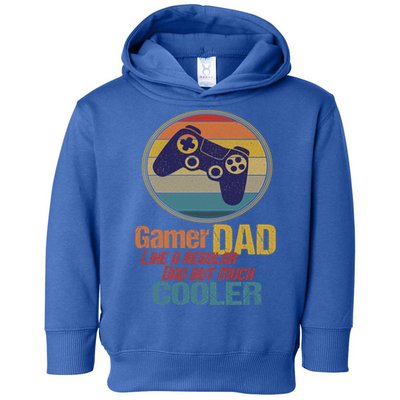 Gaming Dad Like A Regular Dad But Way Cooler Vintage Gamer Gift Toddler Hoodie