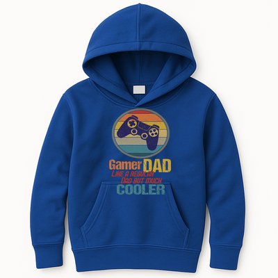 Gaming Dad Like A Regular Dad But Way Cooler Vintage Gamer Gift Kids Hoodie