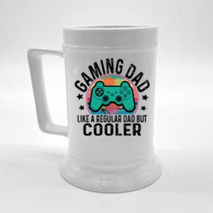 Gaming Dad Like A Regular Dad Cooler Fathers Day Gamer Humor Cool Gift Beer Stein