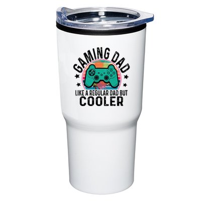 Gaming Dad Like A Regular Dad Cooler Fathers Day Gamer Humor Cool Gift Tumbler