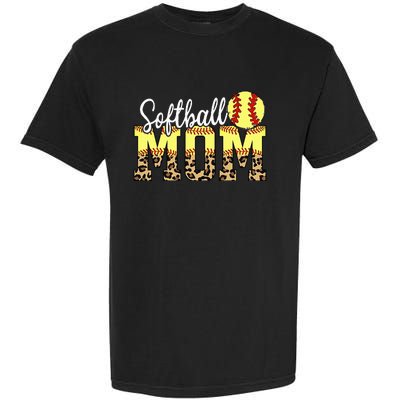 Game Day Leopard Baseball Softball Mom Life Garment-Dyed Heavyweight T-Shirt